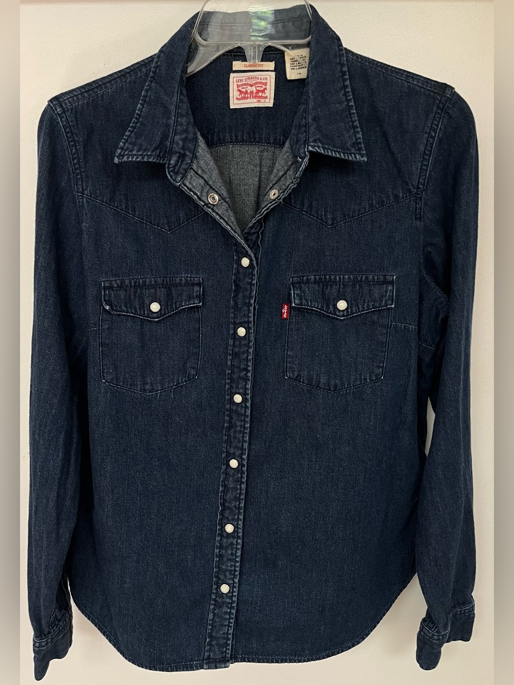 Levi's Navy Blue Denim Western Snap-Front Shirt